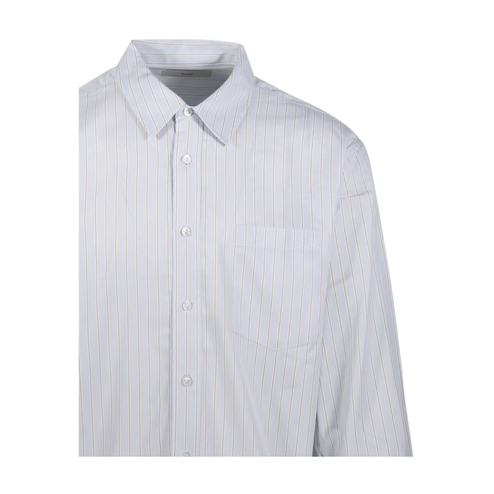 Dunst Mistyblue Stripe Oversized Shirt Blue Heren