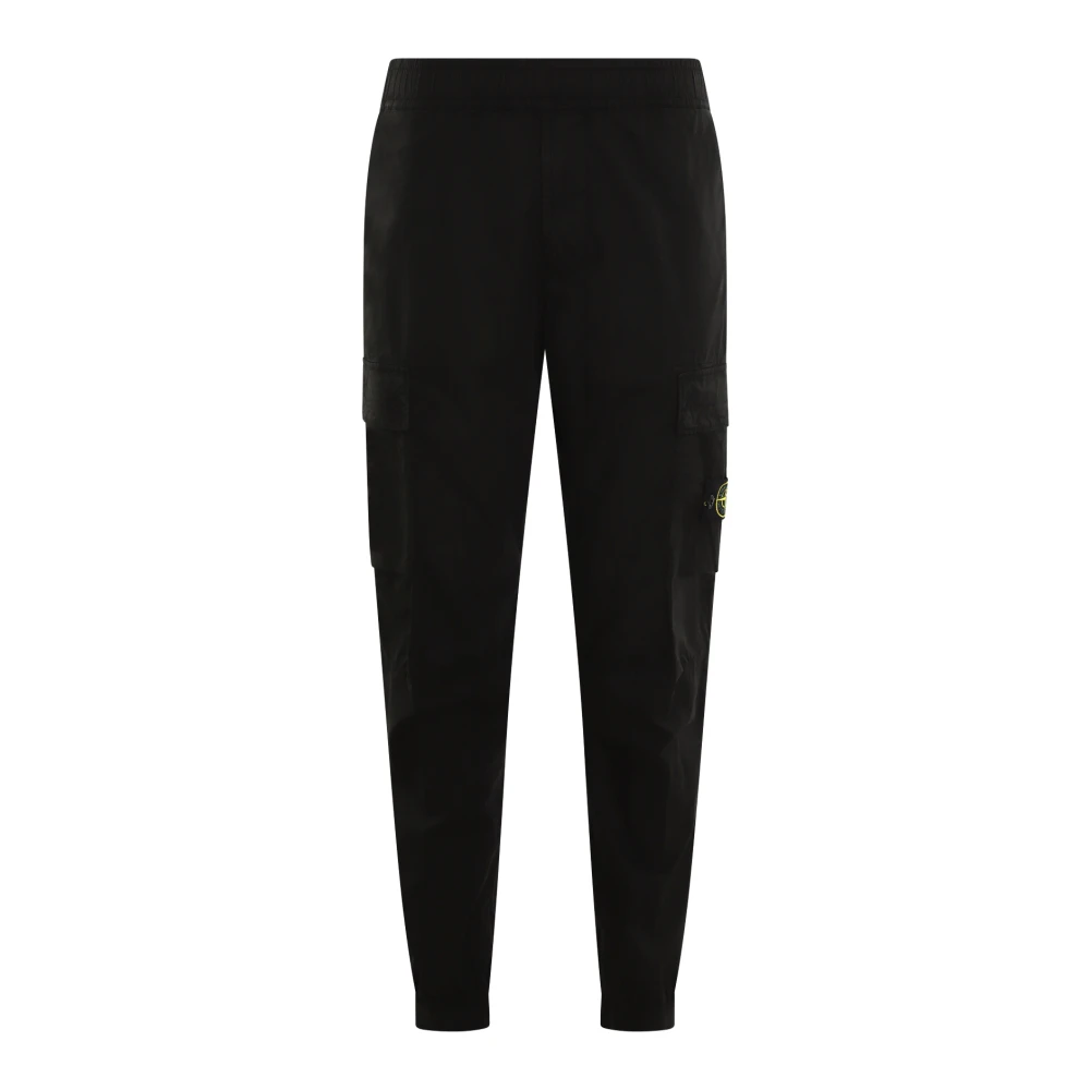 Stone Island Zwarte Stijlvolle Broek Black Heren