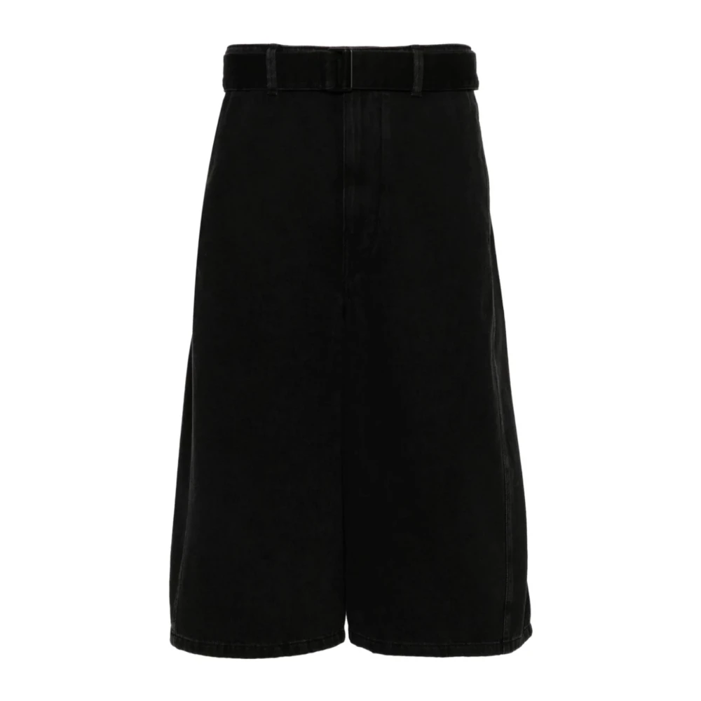 Lemaire Zwarte Denim Shorts Black Heren