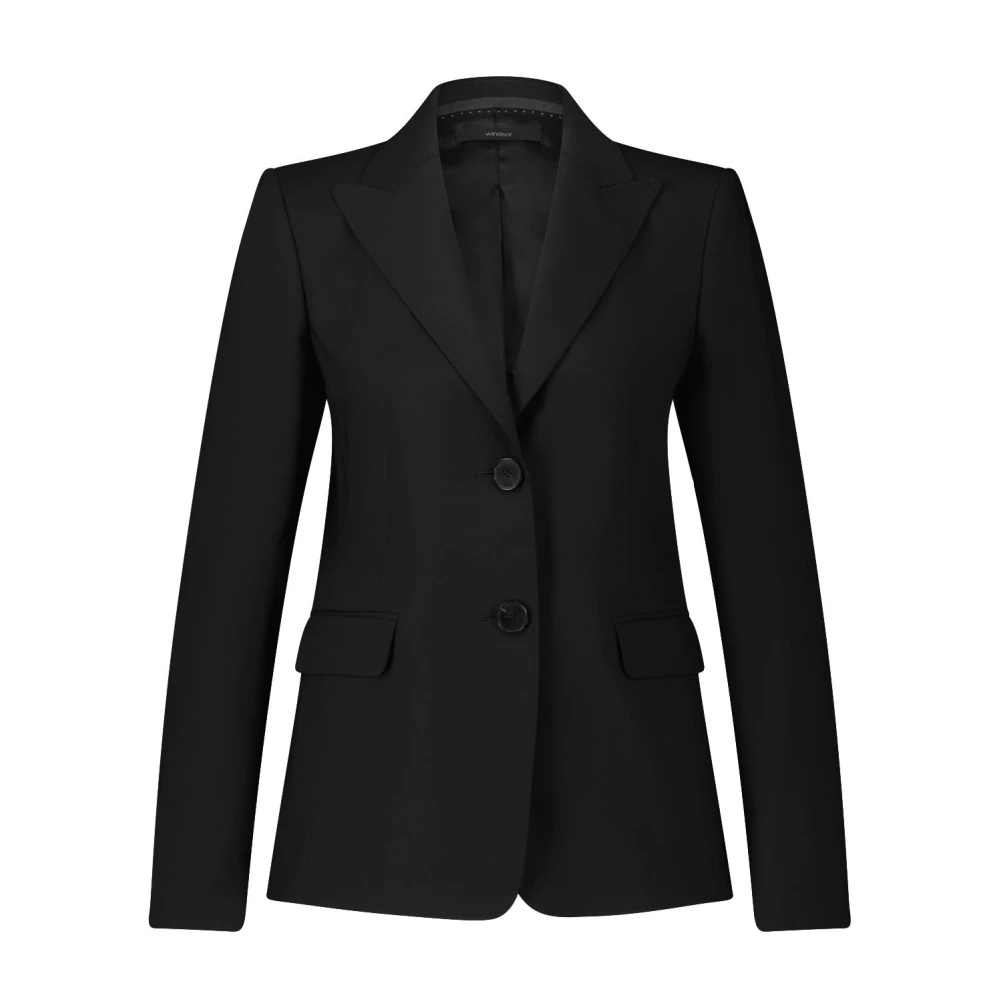 Windsor Women's Black Blazers, Xs, Elegant Wool Stretch Blazer