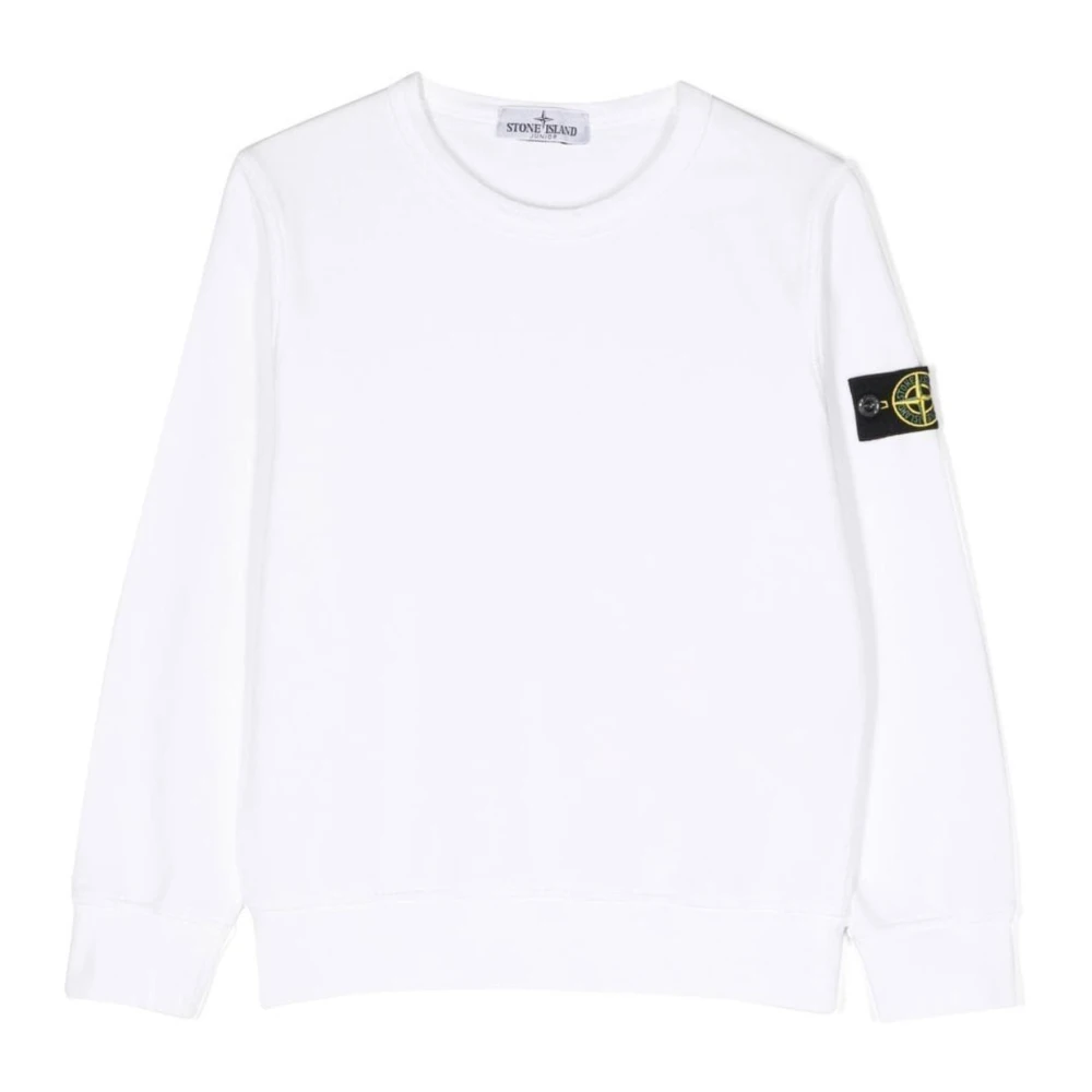 Hvid Sweater med Logoærme
