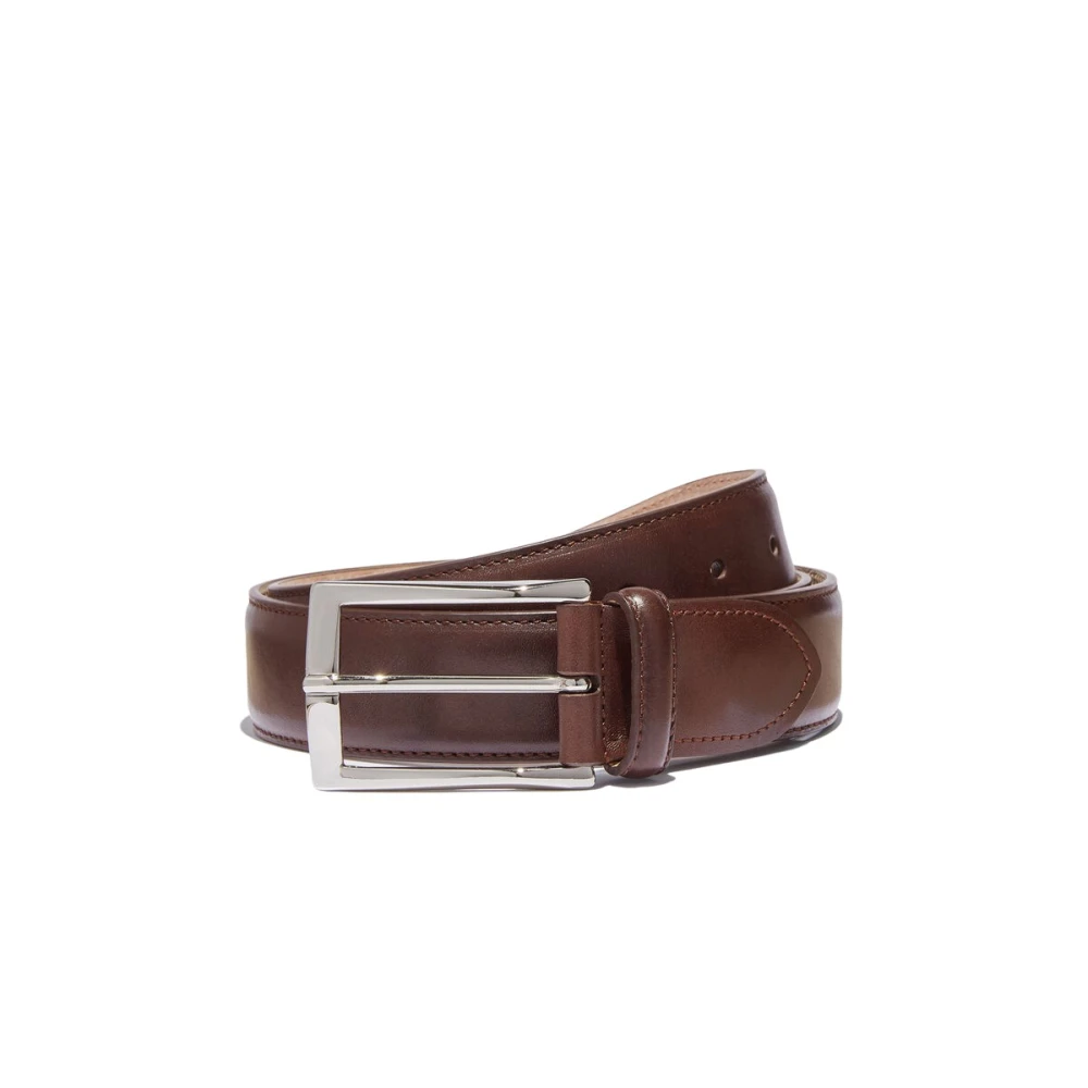 Scarosso Brown Classic Leather Belt - Male - Belts - 105 Cm - Accessories