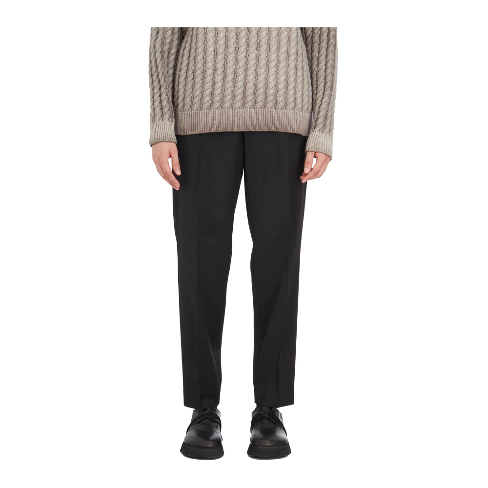 Barena Venezia Wollen Maatwerk Broek Black Heren