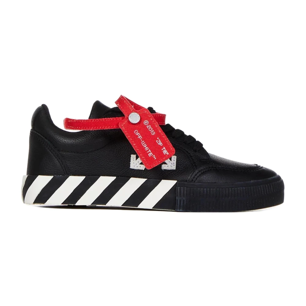 Off White Svarta platta skor Black, Unisex