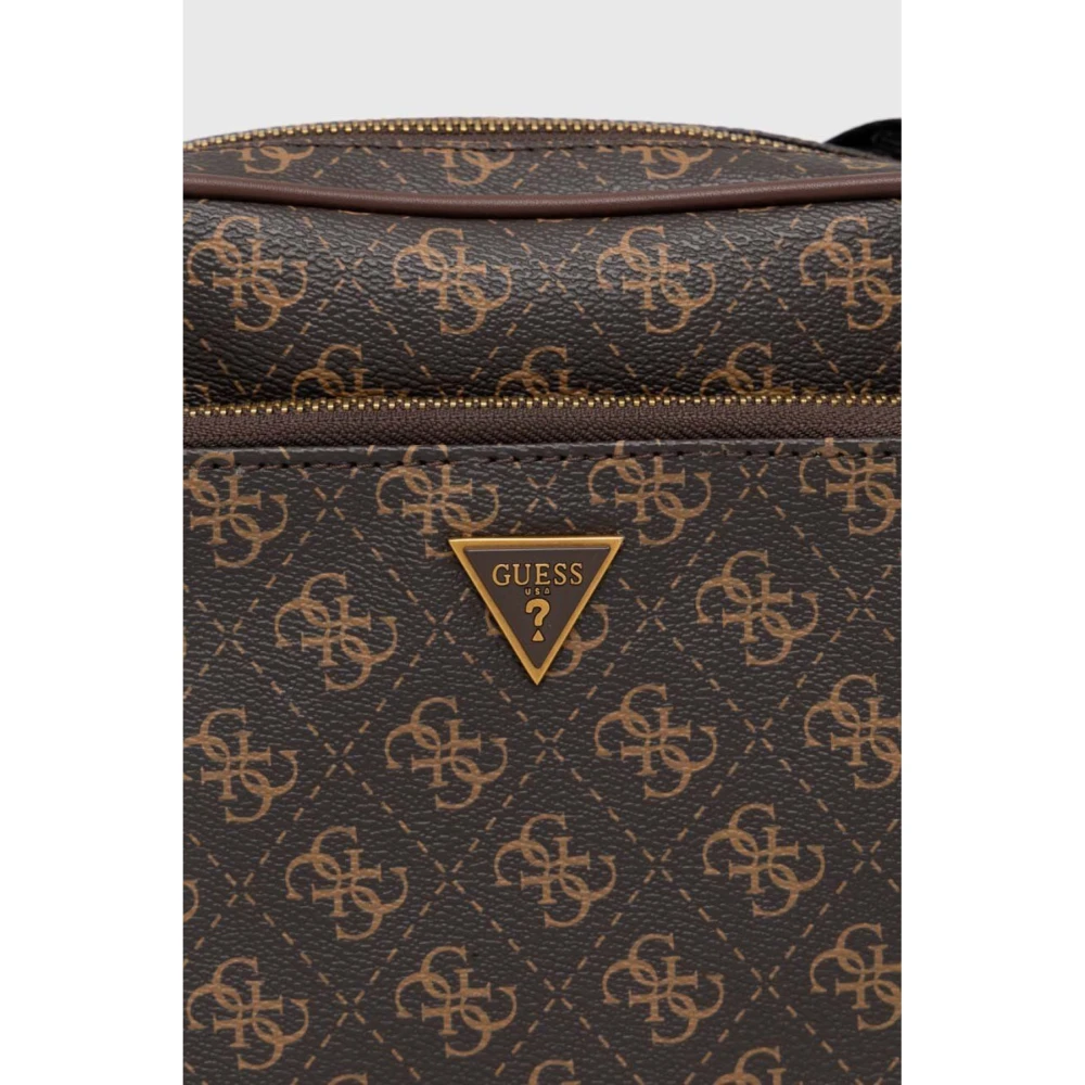Guess Milano PU Leren Schoudertas Brown Heren