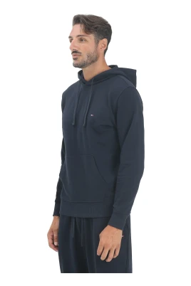 Blå Hoodie Tröja Casual Elegant Design