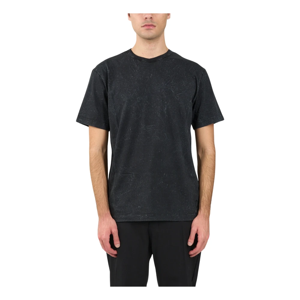 Mauro Grifoni Katoenen T-shirt met used-effect Black Heren