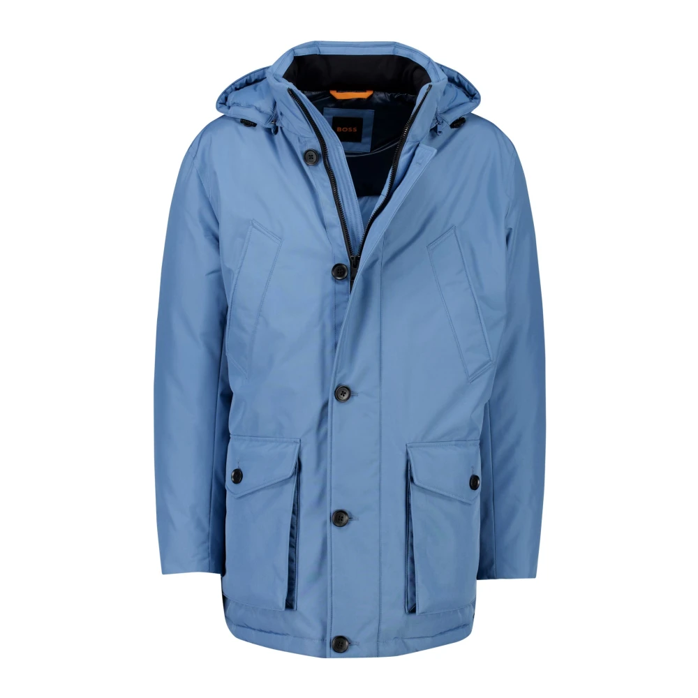 Hugo Boss Blauwe Winterjas Blue Heren