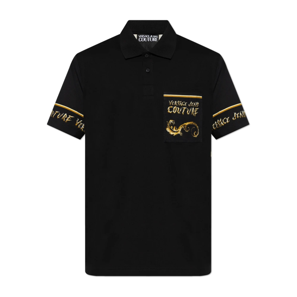 Versace Jeans Couture Zwarte T-shirts en Polos ***cv Black Heren