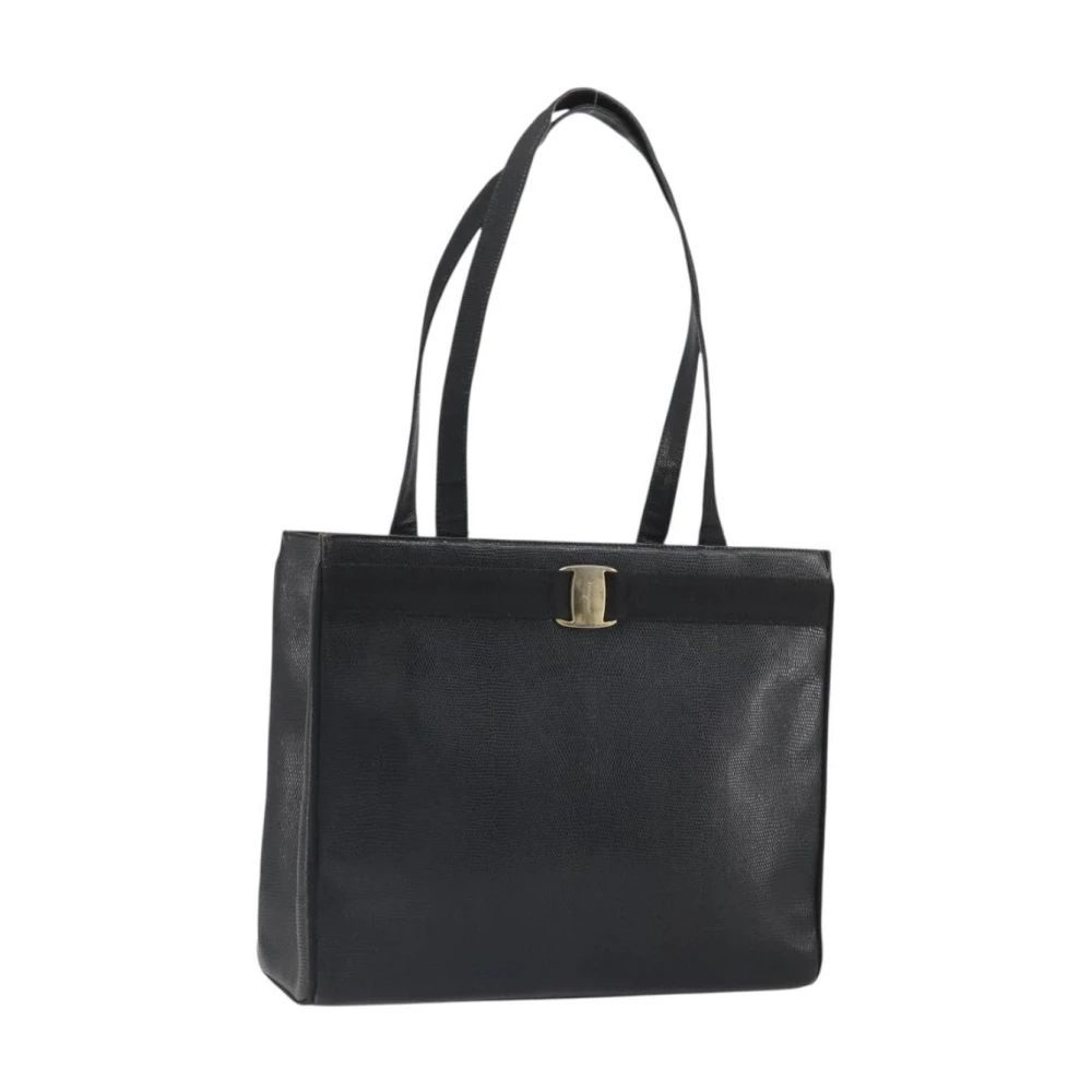 Salvatore Ferragamo Pre-Owned Women's Black Pre-Owned Vintage Tote Bag