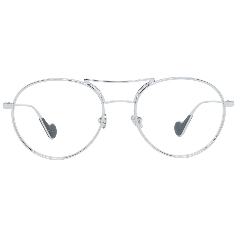 Moncler Zilveren Unisex Zonnebril Ronde Gele Lenzen Gray Unisex