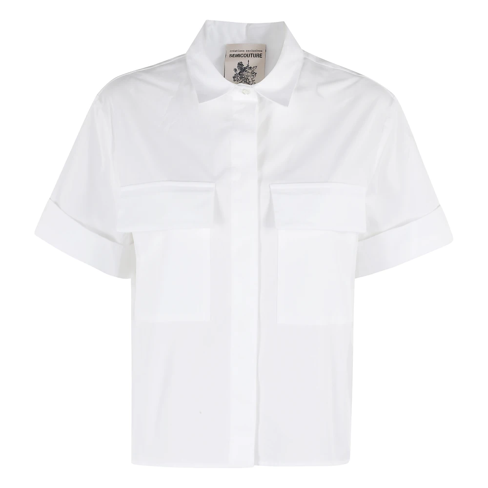 Semicouture Elegante Zijden Blouse White Dames