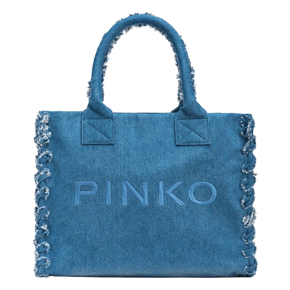 Pinko Denim Beach Shopping Tassen Blue Dames
