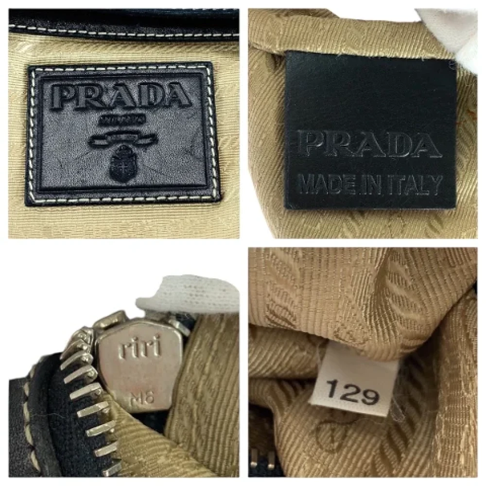 Prada Vintage Pre-owned Canvas crossbody-bags Beige Dames