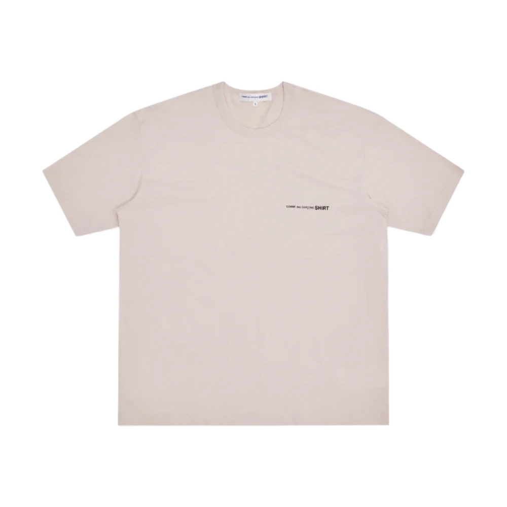 Comme des Garçons Logo Print Katoenen T-Shirt Gray Heren