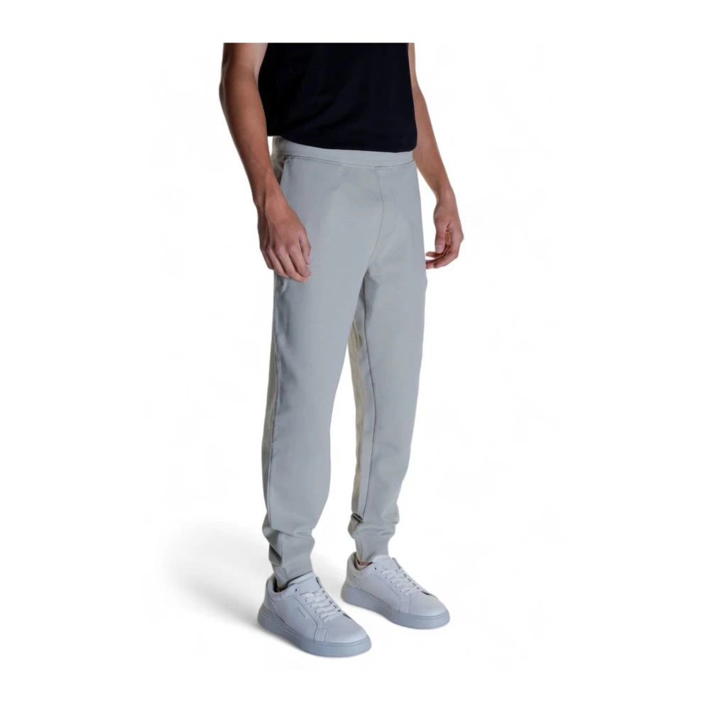 Calvin Klein Grijze Logo Tape Joggers Relaxte Pasvorm Gray Heren