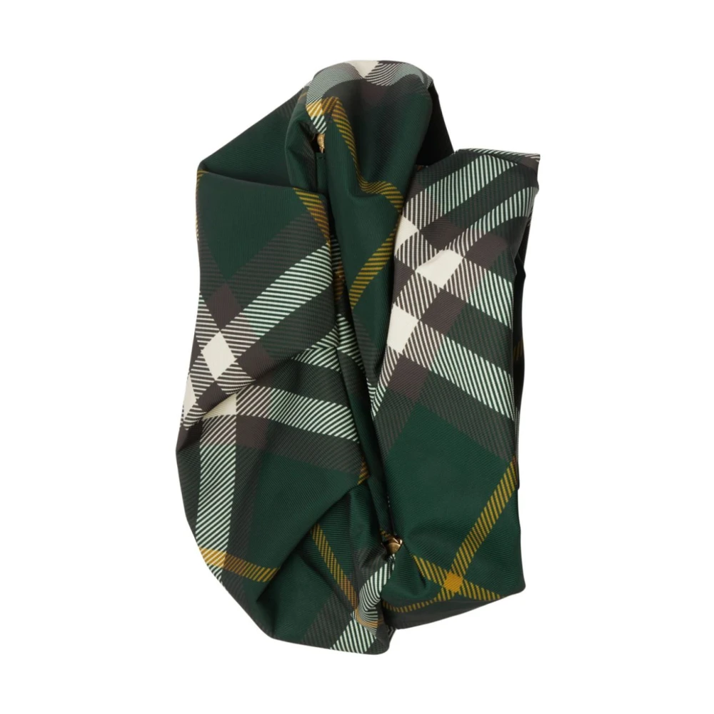 Burberry Groene Geruite Tas met Ruches Green Dames