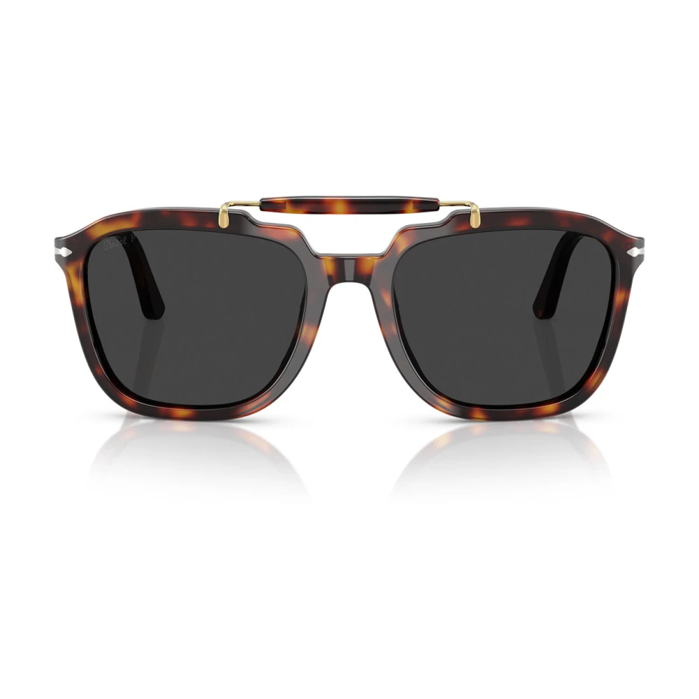 Persol , Havana Polarized Sunglasses Polarized Black lenses, PO0203S 24/48, Mojo Glasses - Image 3