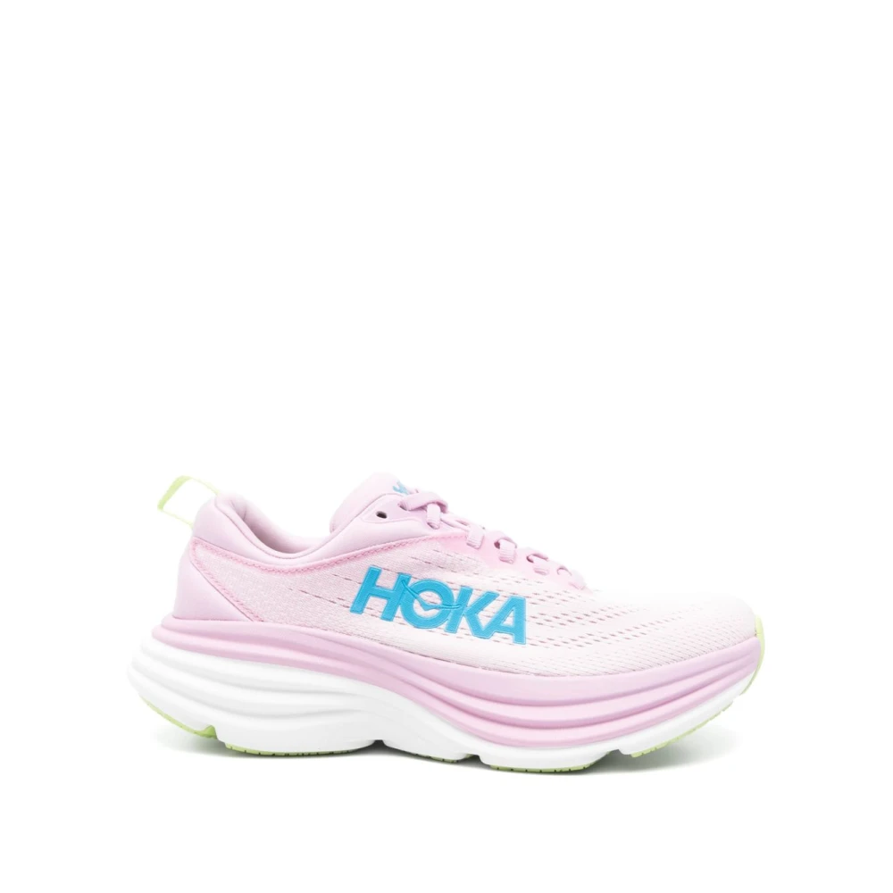 Hoka One One Platta skor med tjock gummisula Pink, Dam