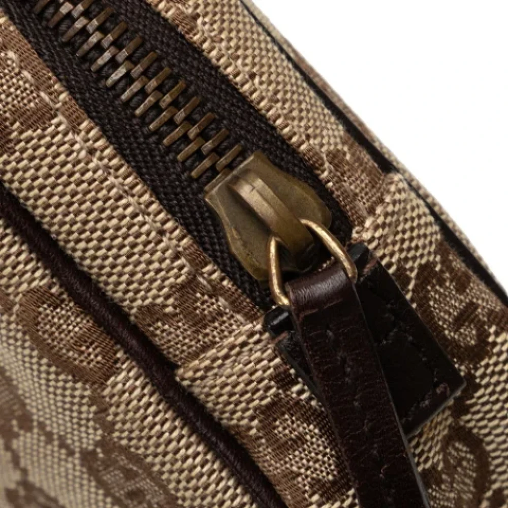 Gucci Vintage Pre-owned Canvas clutches Brown Dames