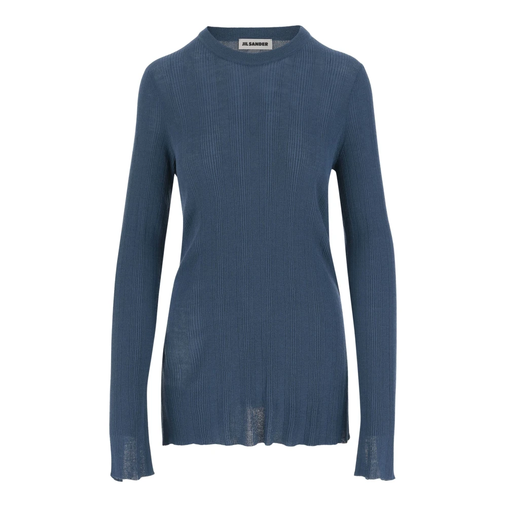 Jil Sander Stijlvolle Sweaters Collectie Blue Dames