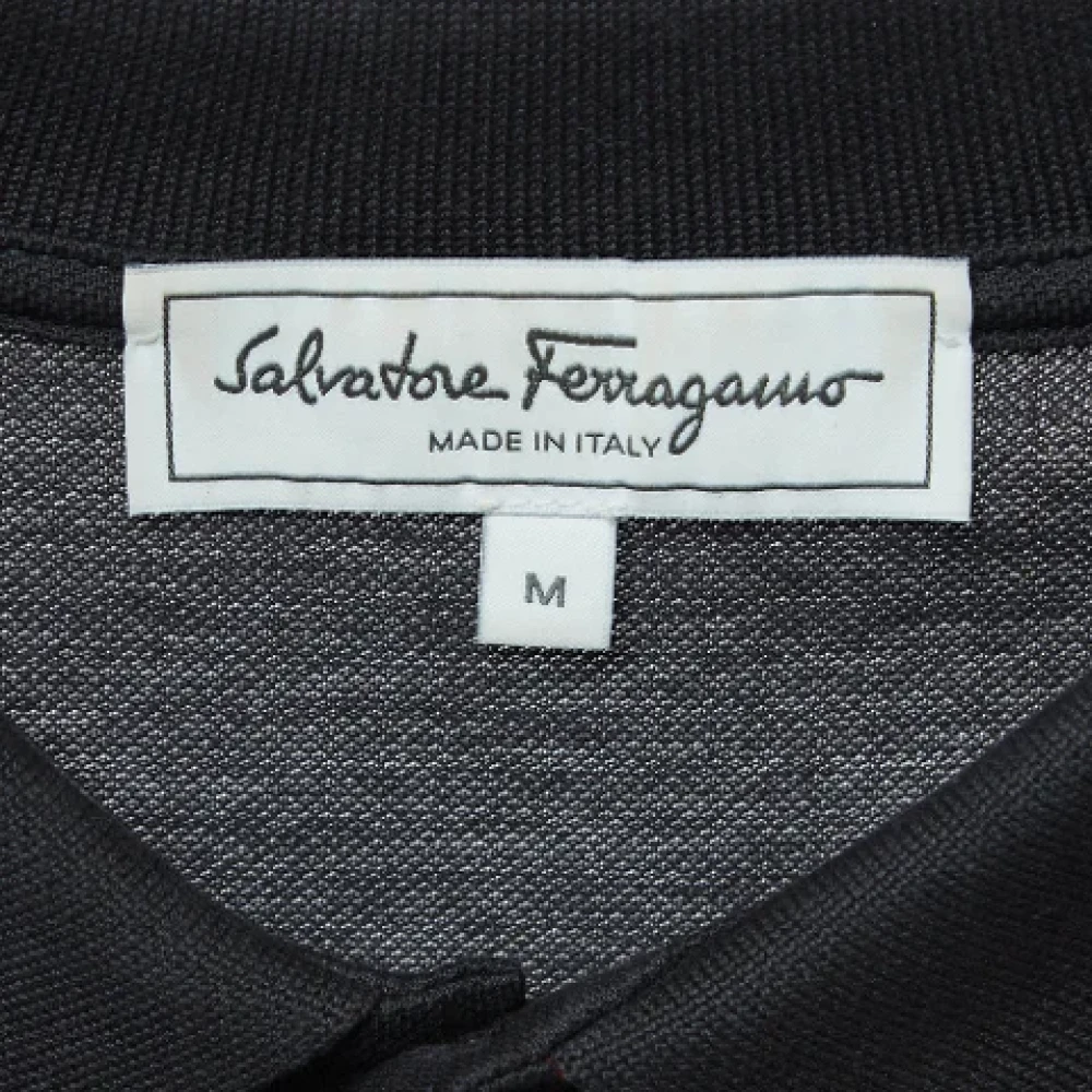 Salvatore Ferragamo Pre-owned Cotton tops Gray Dames