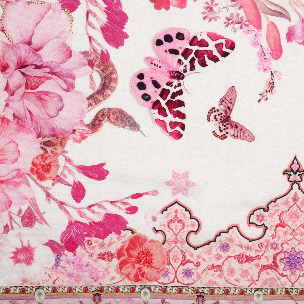 Camilla Roze Bloemen Vlinder Katoenen Deken Pink Dames