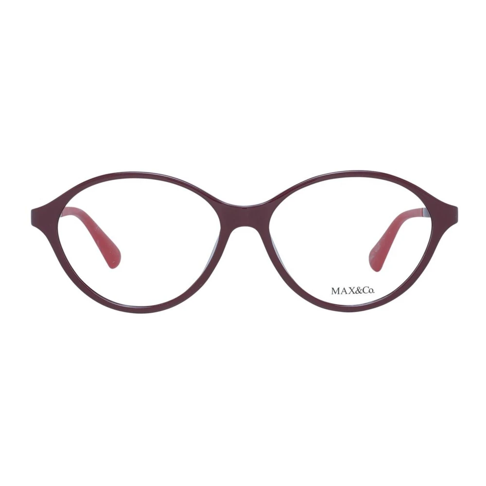 Max & Co Bourgondische Ronde Brilmonturen voor Vrouwen Brown Heren