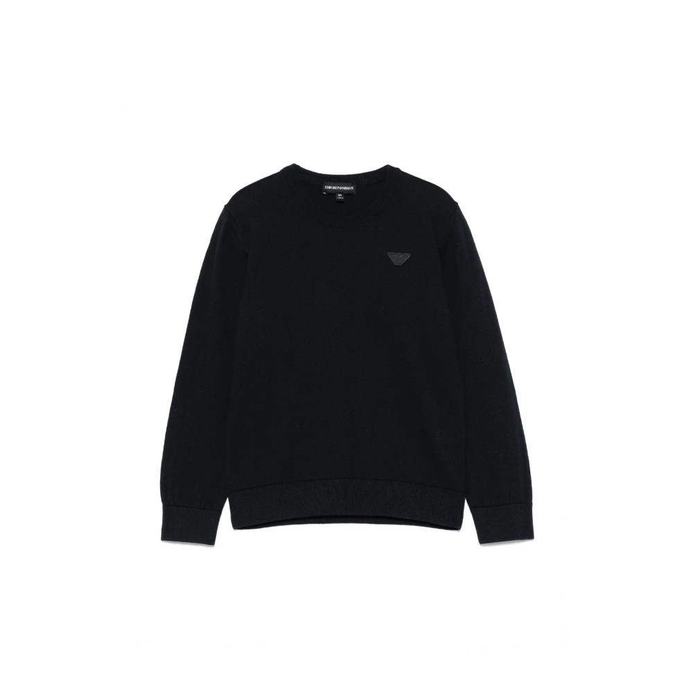Emporio Armani Boys Blue Crewneck Jumper - Kids Sweatshirts - 8 Y - Kids