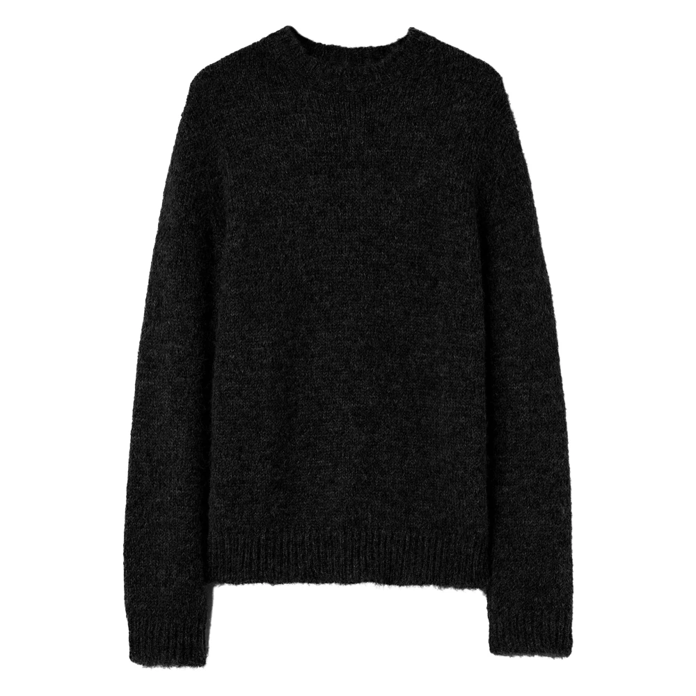 Jil Sander Zwarte Alpaca Wol Trui Black Heren