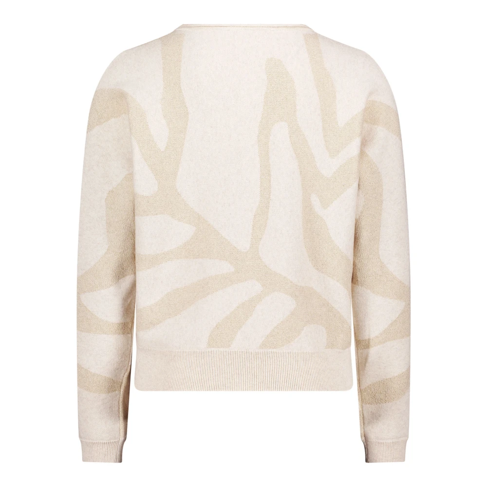 Betty & Co Gebreide trui met Lurex-draad Beige Dames
