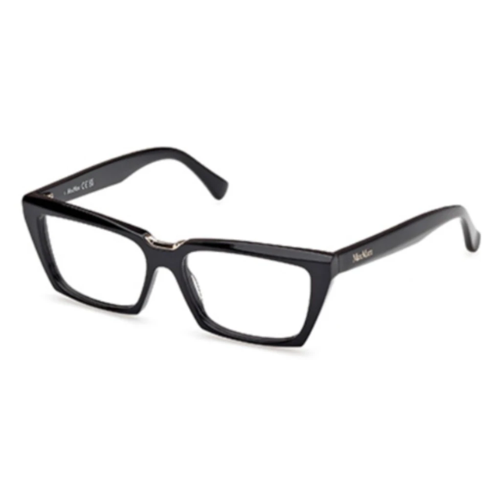 Max Mara Black Glasses, Unisex, 53 Mm, Mm5180 Optical Frame