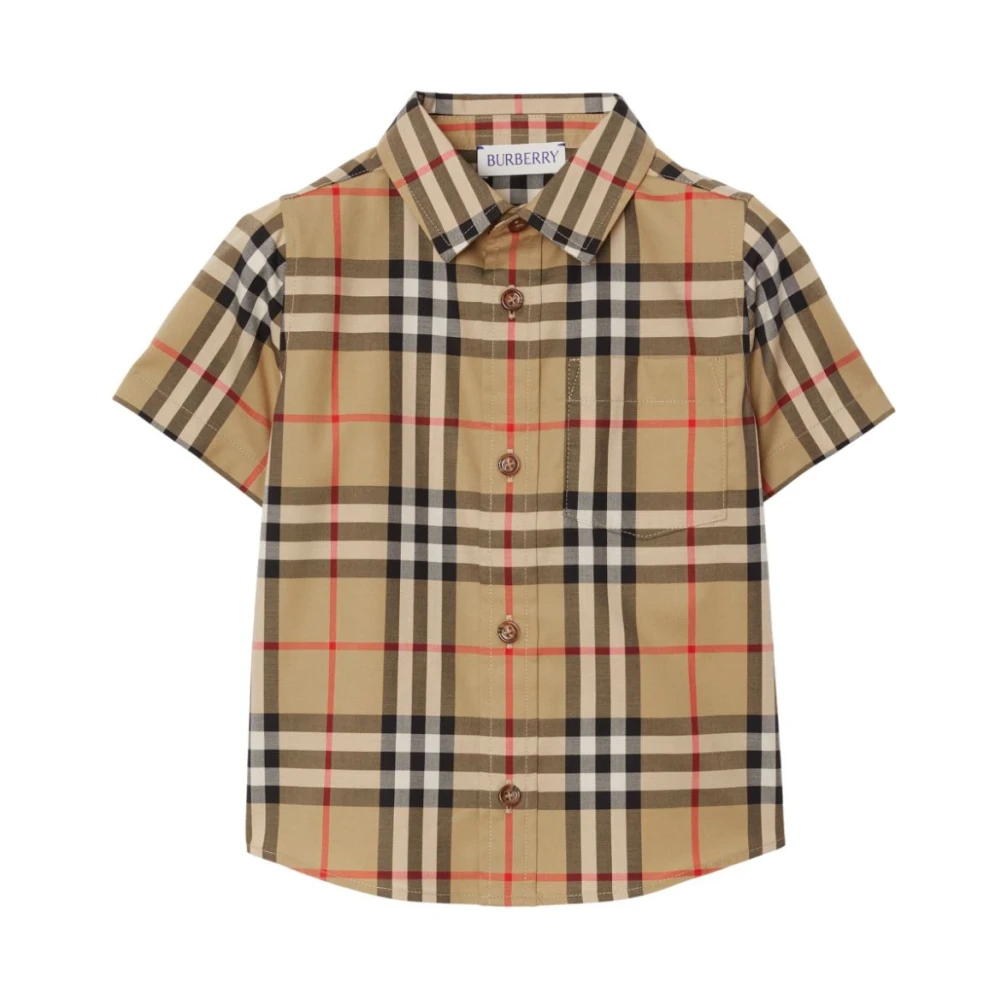 Burberry Men's Beige Vintage Check Pattern Shirt