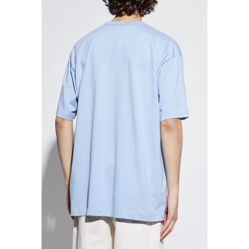 Comme des Garçons T-shirt met bedrukt logo Blue Heren