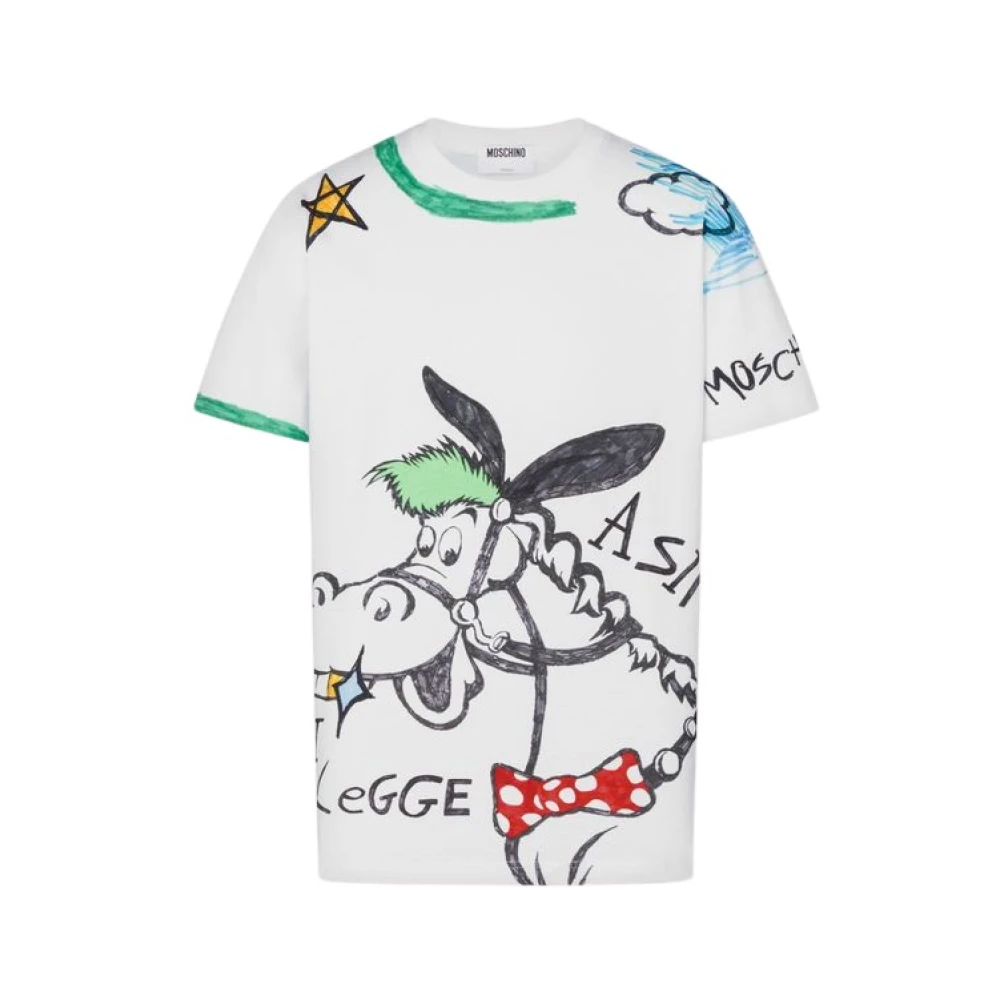 Moschino Unisex Bianco Top, S, New,