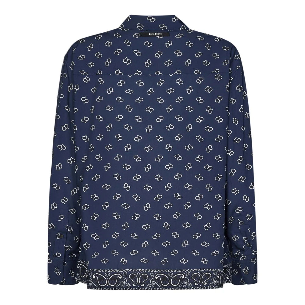 Palm Angels Casual Shirts Blue Heren