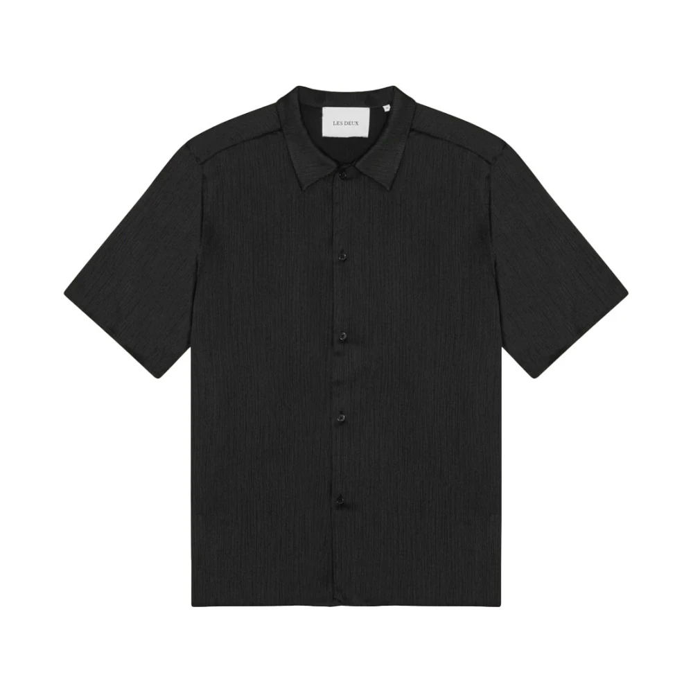 Les Deux Men's Black Hector Plissé Shirt