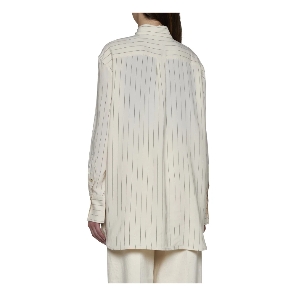 TotêMe Relaxed-fit Pinstripe Shirt Beige Dames