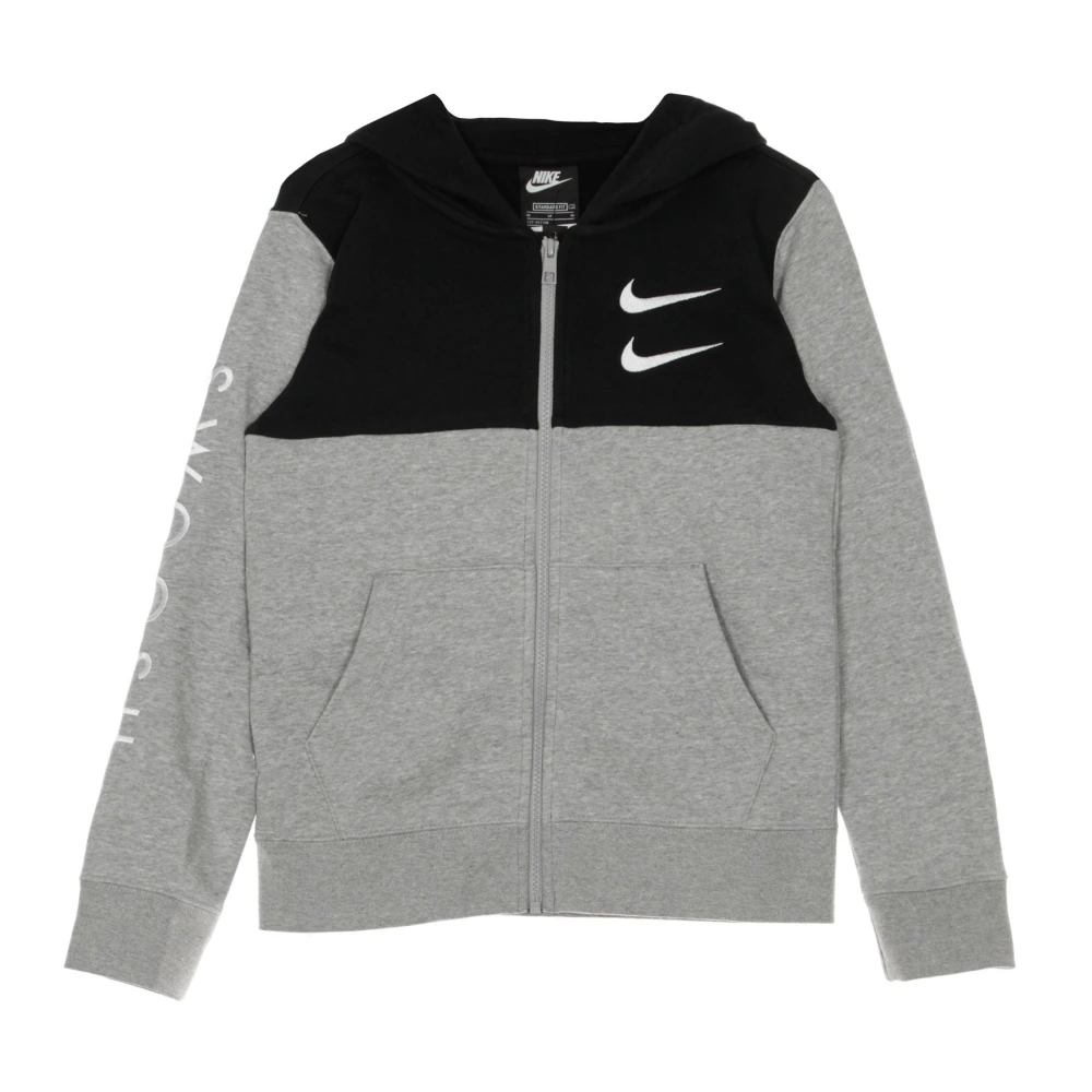 Nike Boys Gray Sportswear Zip Hoodie