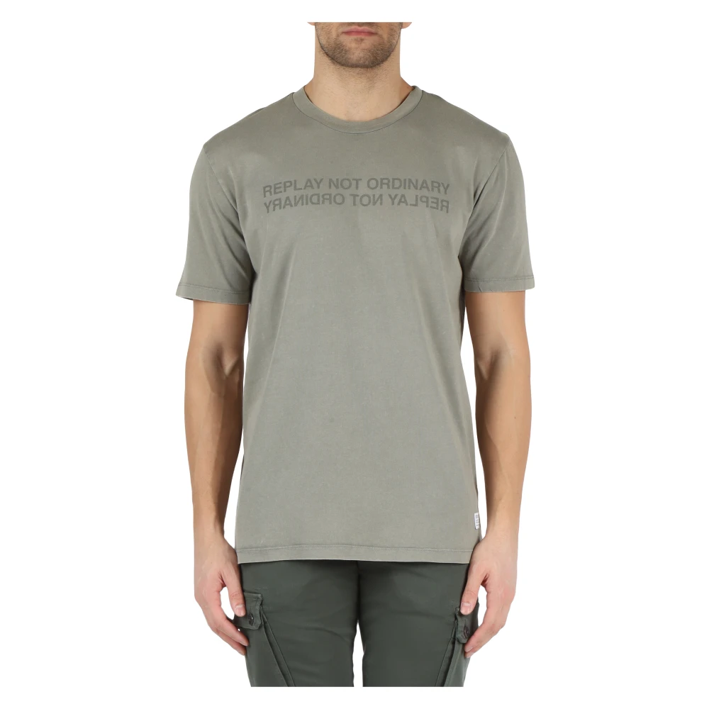 Replay Vintage katoenen T-shirt Gray Heren