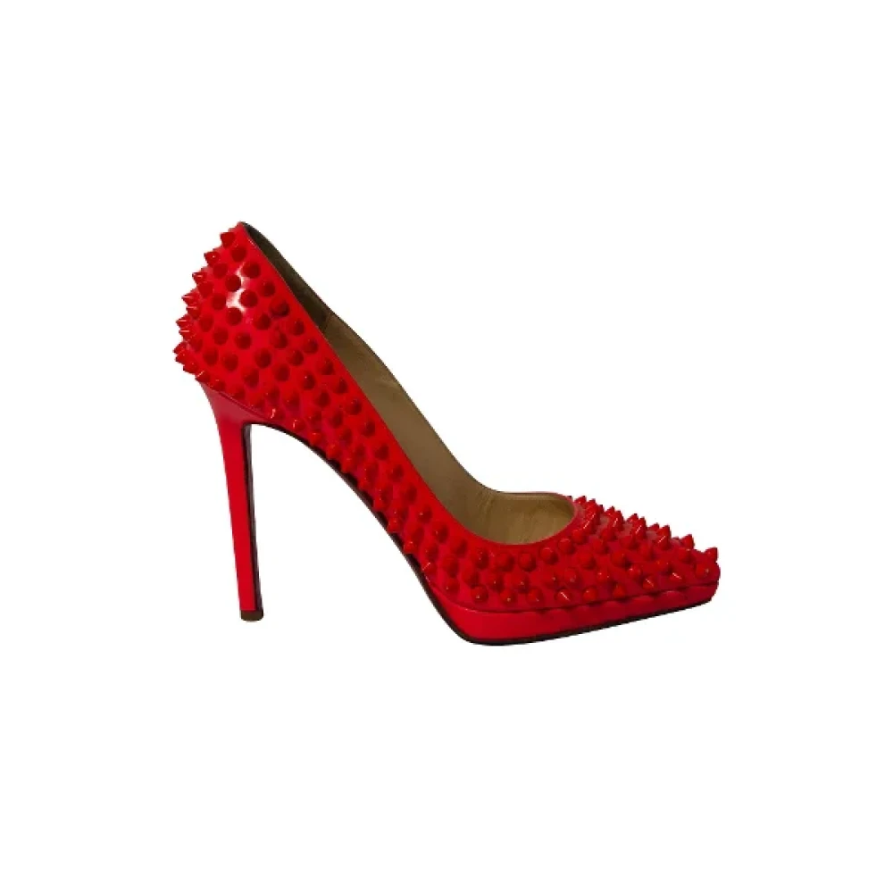 Christian Louboutin Pre-owned Leather heels Rood Dames