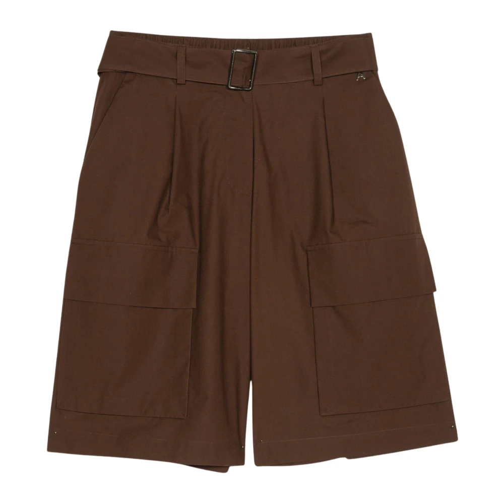 Twinset Women's Brown Casual Shorts, M, Bermuda Cargo Shorts