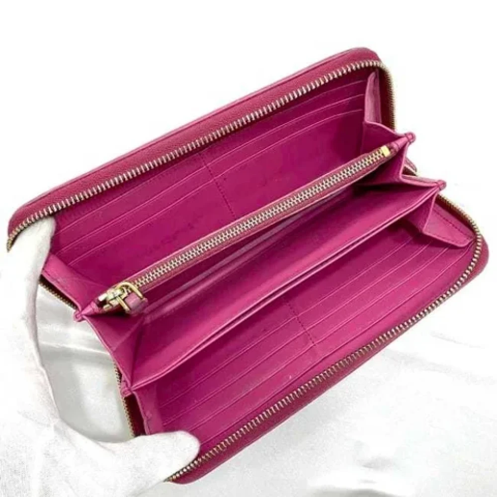 Prada Vintage Pre-owned Leather wallets Pink Dames