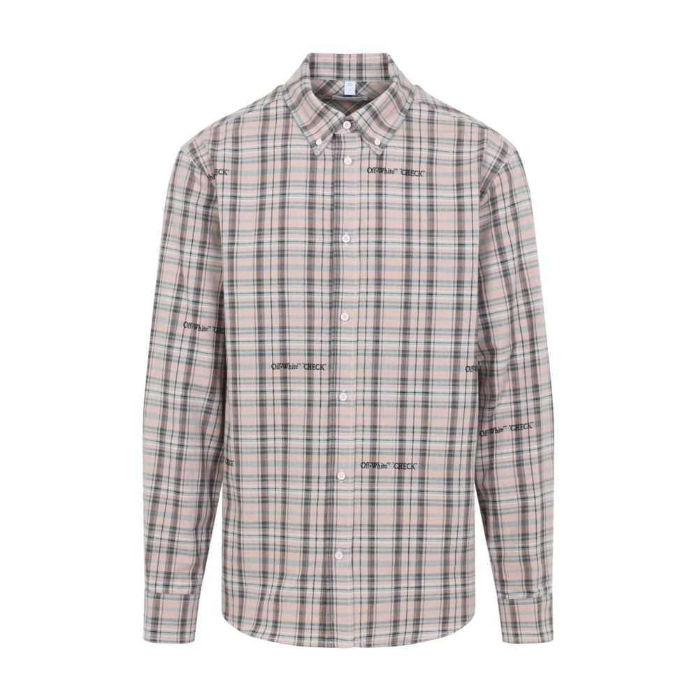 Off White Men's Multicolor Casual Shirts, M, Flannel Shirt