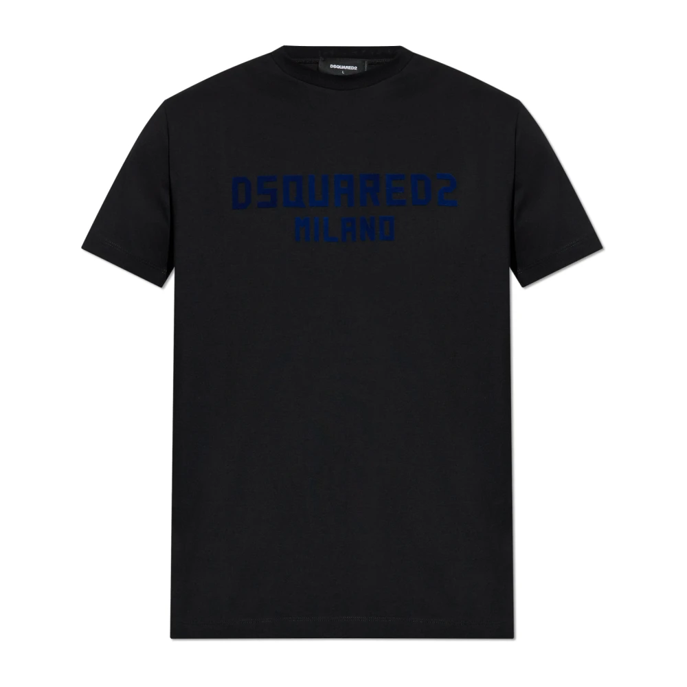 Dsquared2 Men's Black T-Shirt With Logo - T-Shirts - L - Tops