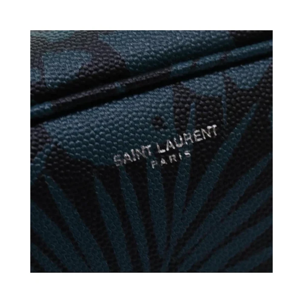 Saint Laurent Vintage Pre-owned Plastic pouches Blue Dames