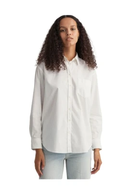 Relaxed Fit Poplin Skjorta i Bomull