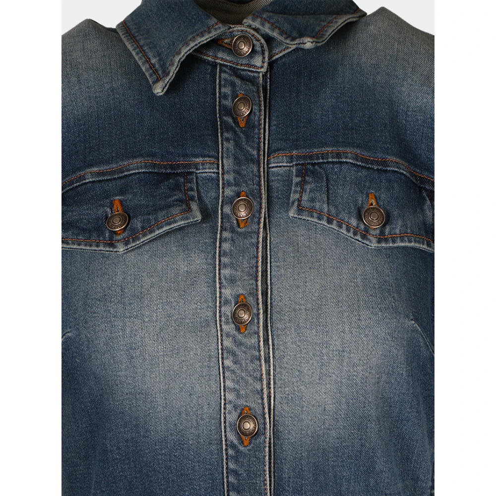 SPORTMAX Vintage Indigo Denim Jurk Blue Dames