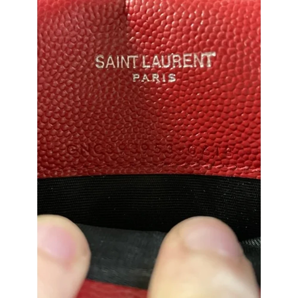 Yves Saint Laurent Vintage Pre-owned Leather wallets Red Dames