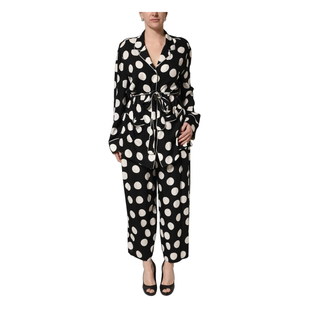 Dolce & Gabbana Women's Black Pajama Top And Trousers - Pyjamas - 3XL - Nightwear & Lounge